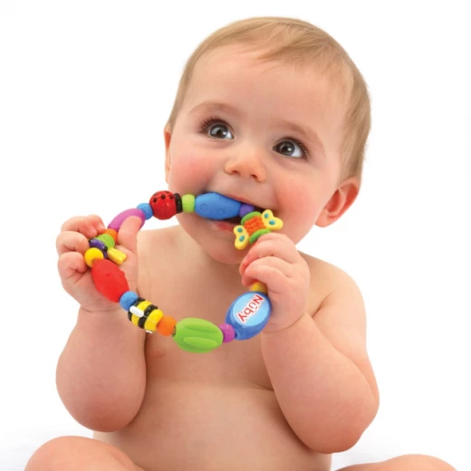 Nuby Hard / Soft Teether Bug-a-Loop, 3m+ - نوبي - Image 2