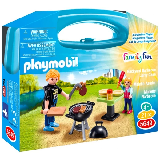 Playmobil Backyard Barbecue Small 21 Pcs Carry Case Playmobil Backyard Barbecue Small 21 Pcs Carry Case