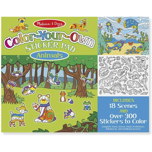 Melissa & Doug Color-Your-Own Sticker Pad - Animals Melissa & Doug Color-Your-Own Sticker Pad - Animals