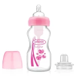 Dr. Brown's, 270 ml Wide-Neck "Options" Transition Bottle w/ Sippy Spout - Pink, 1-Pack - دكتور براونز
