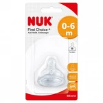 NUK Medium Flow Replacement Nipples, Stage 1, Silicone, Pack of 1 - ان يو كي