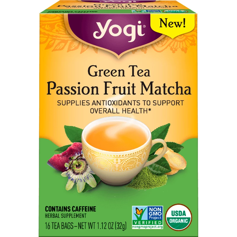 Yogi Tea, Green Tea, Passion Fruit Matcha - يوجي