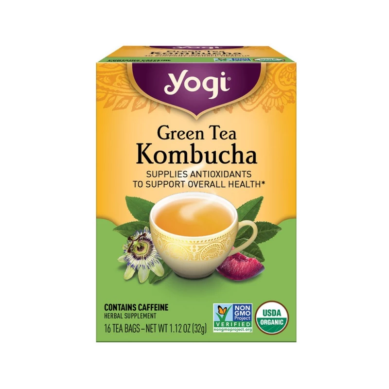Yogi Tea, Green Tea, Kombucha 32g - يوجي