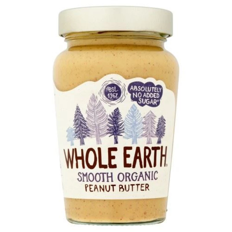 Whole Earth Peanut Butter - Organic Smooth - 340g - هول إيرث