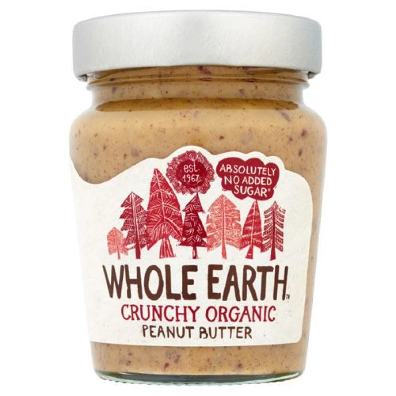 Whole Earth Crunchy Organic Peanut Butter 227g - هول إيرث