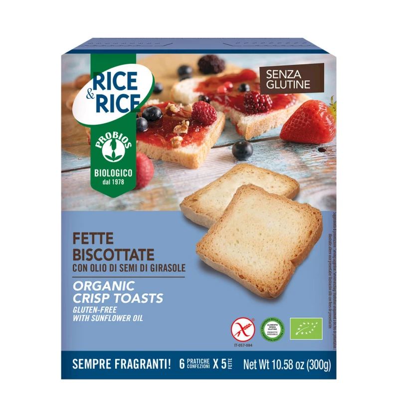 Organic Gluten Free Crisp Toast 300g - بروبيوس