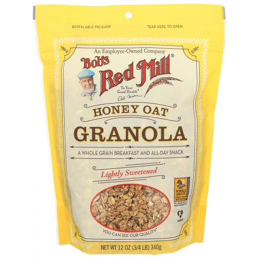 Bobs Red Mill Cereal Granola Honey Oat, 340g