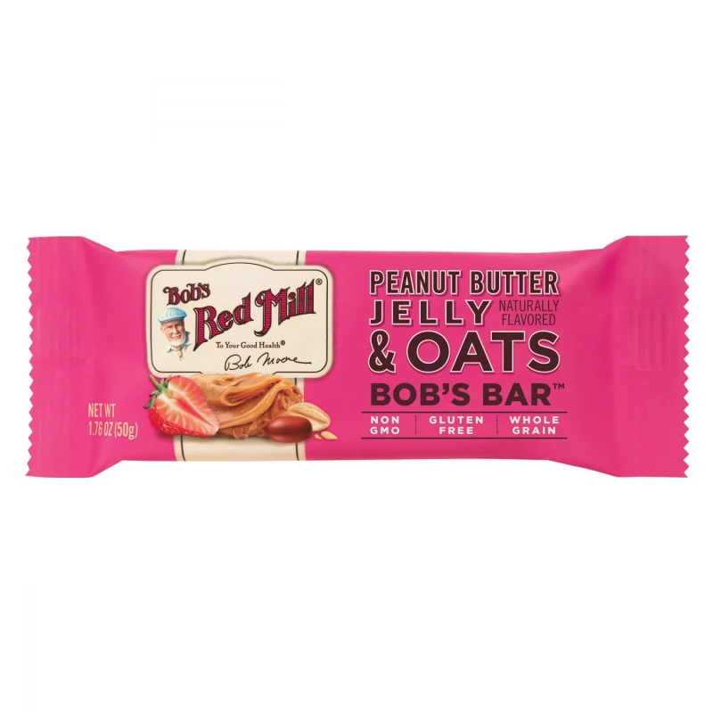 Bobs Red Mill Peanut Butter  Jelly & Oat Bar  50g - بوبز ريد ميل
