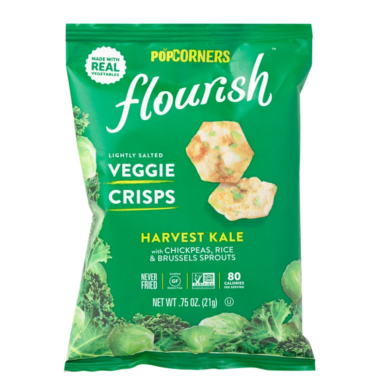 POPCORNERS Flourish Veggie Crisps Harvest Kale 21g - بوب كورنرز