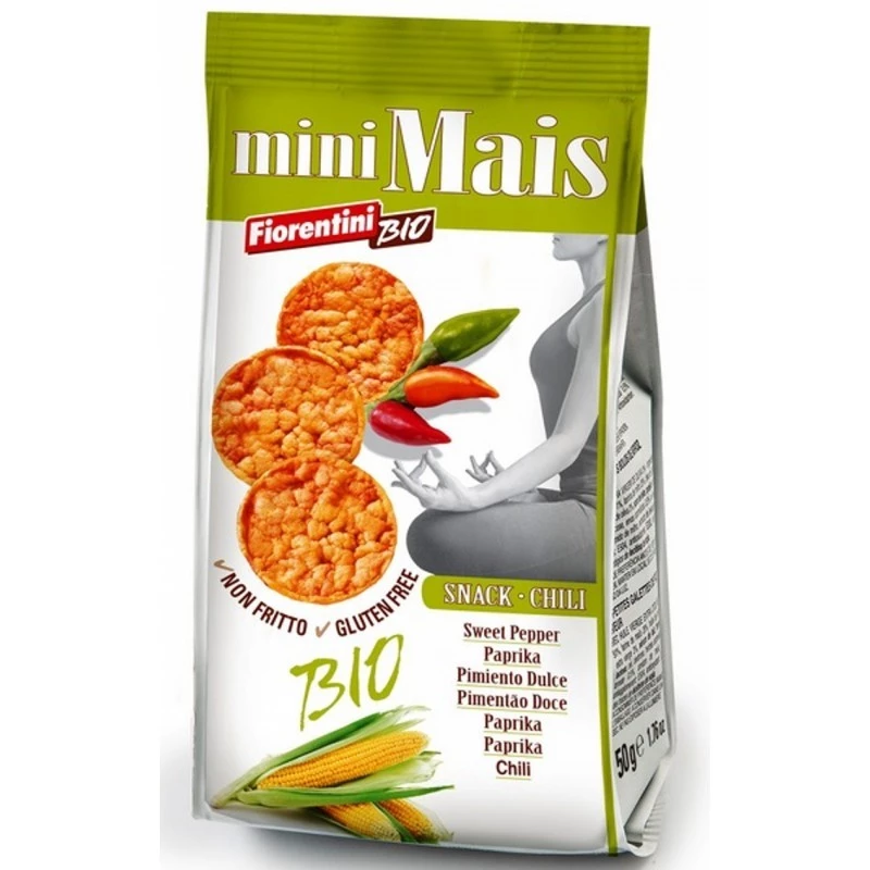 كعكة ذرة عضوية خالية من الغلوتين مع الفلفل الحلو من فيورنتيني 50 جرام - فيورنتيني