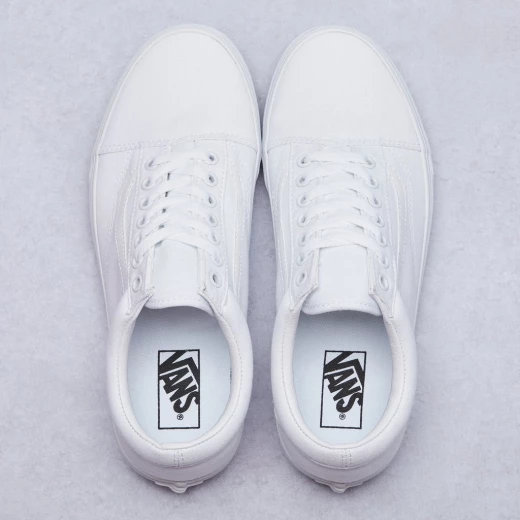 Vans Unisex Old Skool True White Skate Shoe US 8 Vans Unisex Old Skool True White Skate Shoe US 8