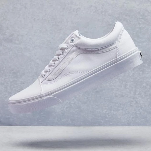 Vans Unisex Old Skool True White Skate Shoe US 8 - فانز - Image 2