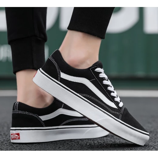 Vans Unisex Old Skool Black Skate Shoe US 6.5 - فانز - Image 3
