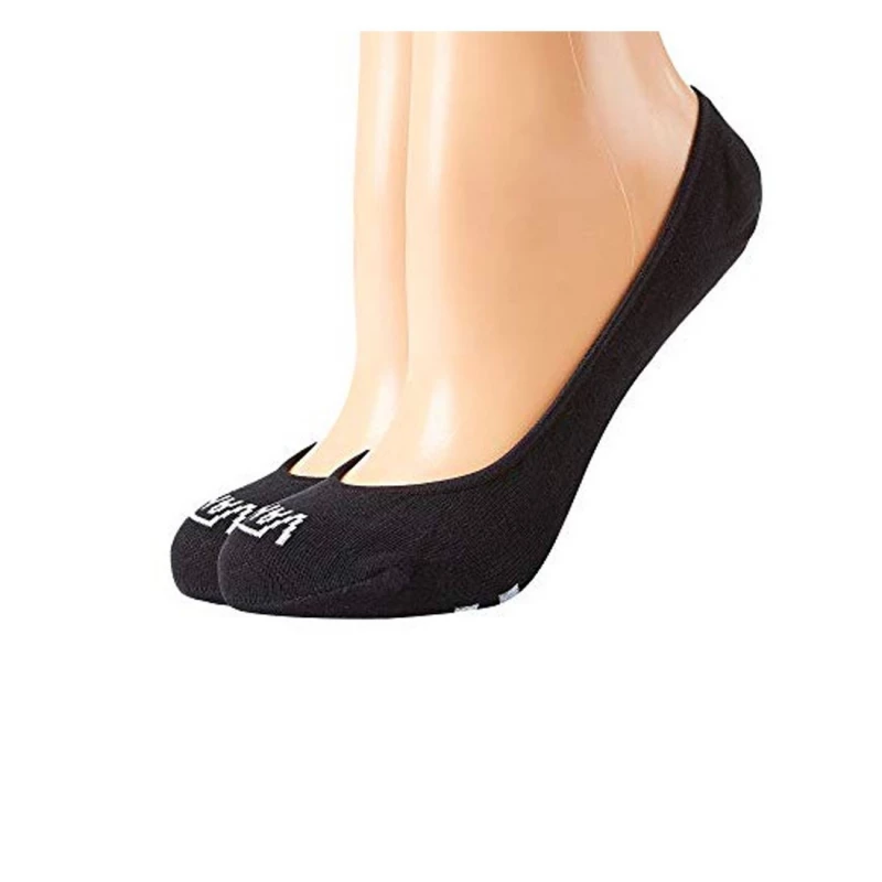Vans Girly No Show 2-Pack (Black/White) Women's No Show Socks Shoes, US 1-6 - فانز