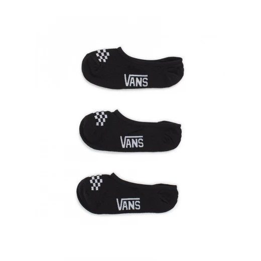 Vans Classic Canoodle 3 Pack Black Women's No Show Socks Shoes, US 1-6