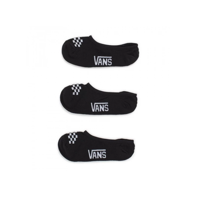 Vans Classic Canoodle 3 Pack Black Women's No Show Socks Shoes, US 1-6 - فانز