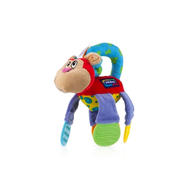 Nuby Floppers Teether Toy, Monkey - نوبي