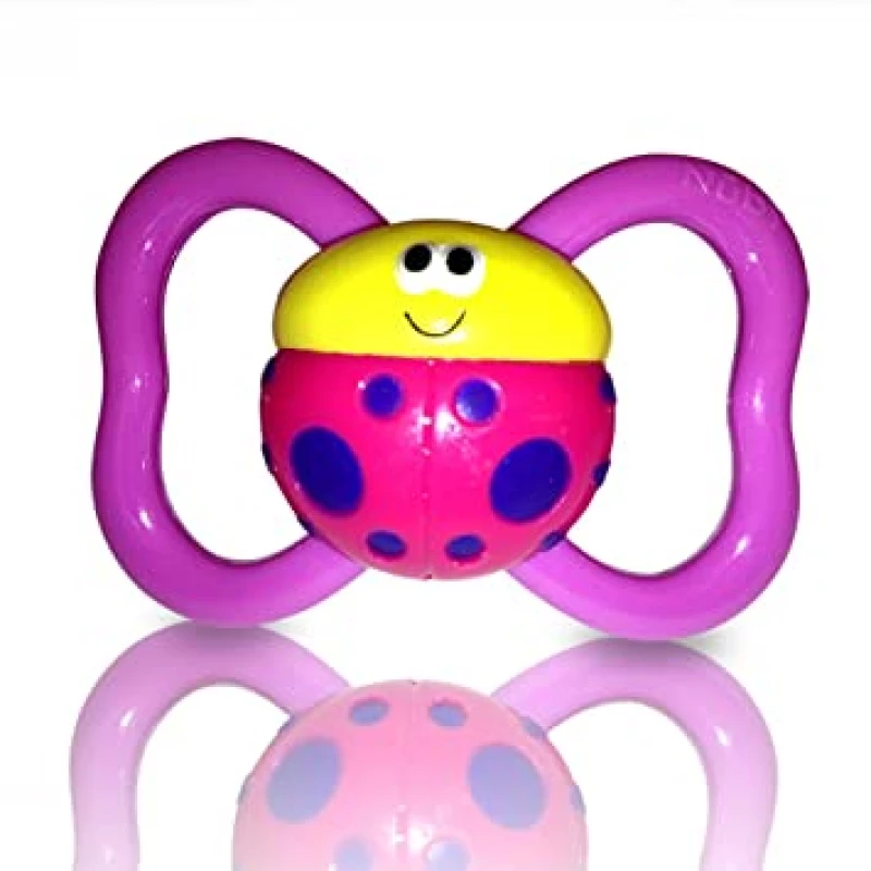Nuby Pacifiers 3D Bug 6-18m, Pink - نوبي