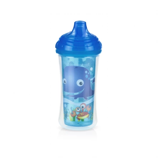 Nuby Insulated Click-it Hard Spout Cup 270ml - Blue Nuby Insulated Click-it Hard Spout Cup 270ml - Blue