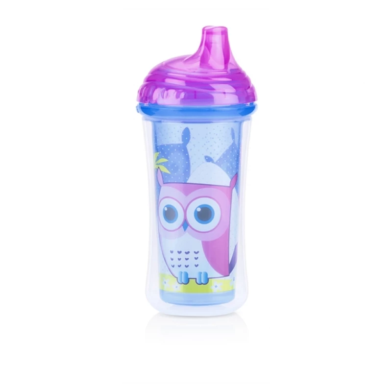 Nuby Insulated Click-it Hard Spout Cup 270ml - Purple & Blue - نوبي