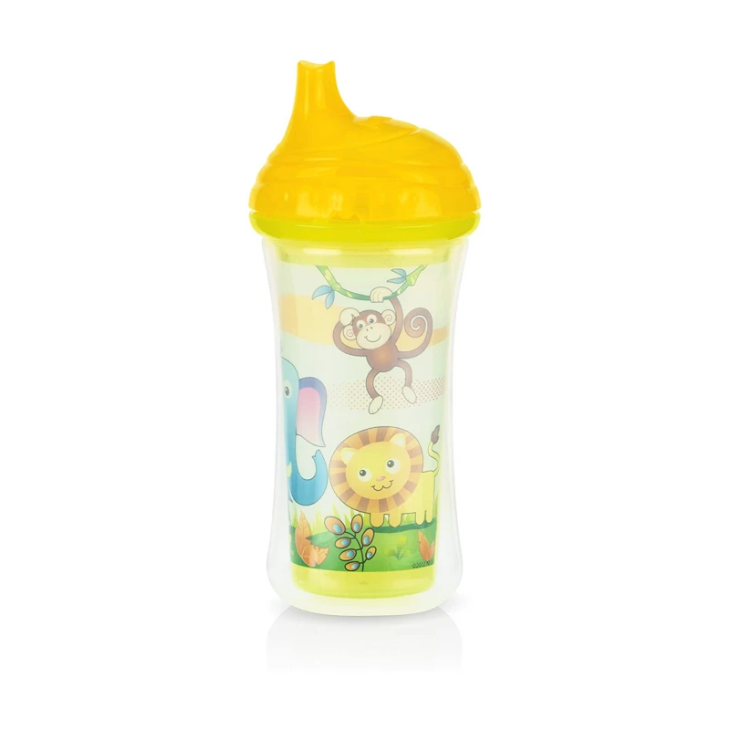 Nuby Insulated Click-it Hard Spout Cup 270ml - Yellow - نوبي