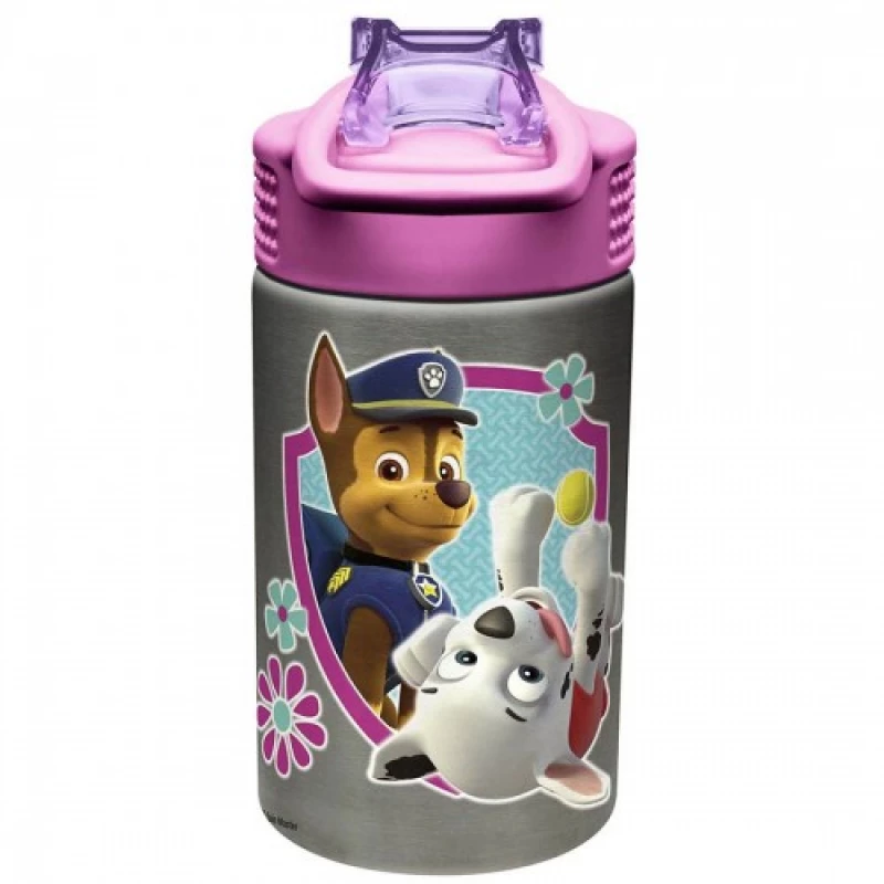 Zak Paw Patrol Skye Stainless Action Lid Carry Loop Straw 15.5 oz. Water Bottle - زاك ديزاينز