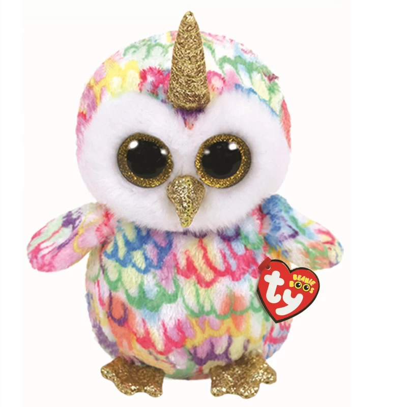 Ty Beanie Boos Owl W/horn Echanted Med - Ty