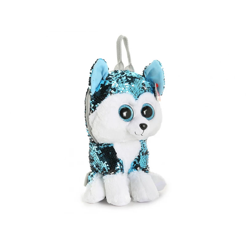 TY Fashion Flippy Sequin Backpack - SLUSH the Husky (13 inch) (Mint) - Ty