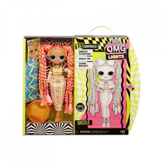 L.O.L. Surprise! O.M.G. Lights Dazzle Fashion Doll with 15 Surprises, Multi L.O.L. Surprise! O.M.G. Lights Dazzle Fashion Doll with 15 Surprises, Multi