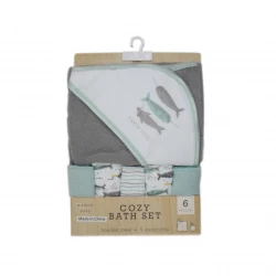Modern Baby 6 Piece Cozy Bath Set