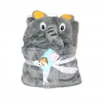 Soft Wrapper - Baby Blanket for Babies - Dark Grey Elephant