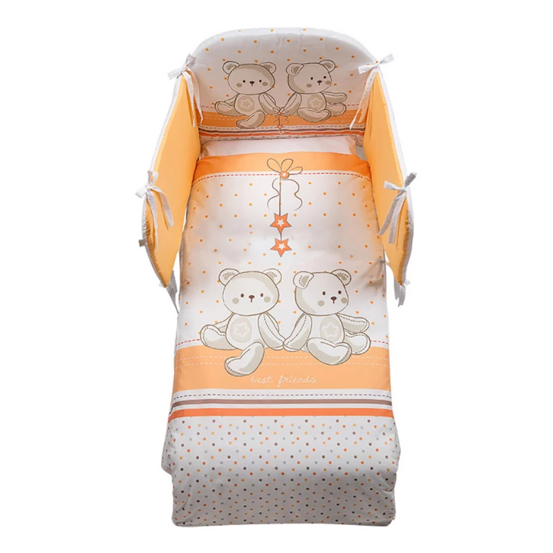 Italbaby 5 Piece Maxi Hello Bedding Set, Orange, One Size - Italbaby