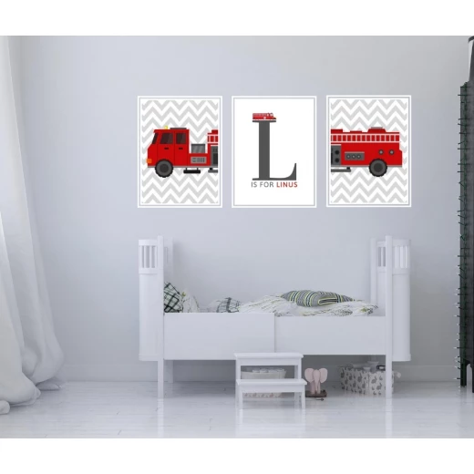 المطبوعات الفنية الجدارية ذات الإطار الخشبي غير العادي ، تصميم مكافحة الحرائق 3 - من اكسترا اورديناري, A3 - إكسترا أورديناري - Image 4