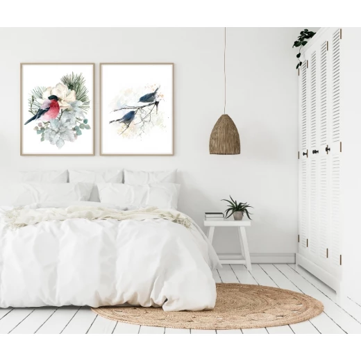 ExtraOrdinary Decorative Wood Framed Wall Art Prints, Blue Bird, A3 - إكسترا أورديناري - Image 5