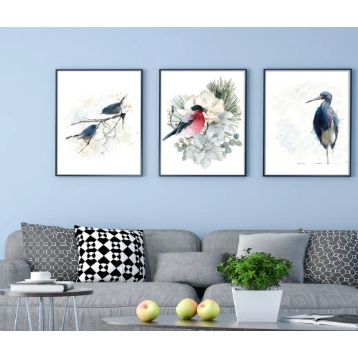 ExtraOrdinary Decorative Wood Framed Wall Art Prints, Blue Bird, A3 ExtraOrdinary Decorative Wood Framed Wall Art Prints, Blue Bird, A3