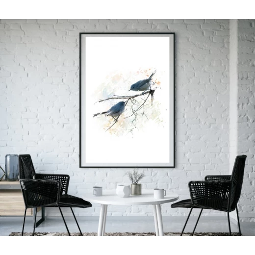 ExtraOrdinary Decorative Wood Framed Wall Art Prints, Blue Bird, A3 - إكسترا أورديناري - Image 8