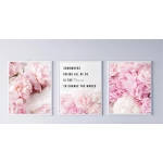 ExtraOrdinary Decorative Wood Framed Wall Art Prints, Peony Poster, A3 - إكسترا أورديناري