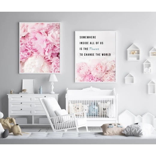 ExtraOrdinary Decorative Wood Framed Wall Art Prints, Peony Poster, A3 - إكسترا أورديناري - Image 2