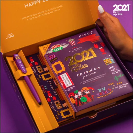 Mofakera Agenda Set - Friends for 2021 Year - مفكرة - Image 6