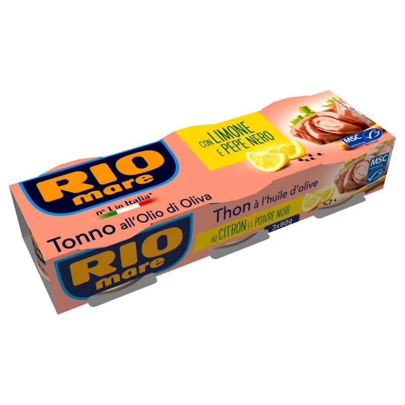Rio Mare Tuna Light 80gx3 Lemon&peper - ريو ماري