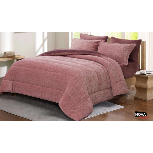 Nova Comforter 6pcs Set Doma King Pink Nova Comforter 6pcs Set Doma King Pink