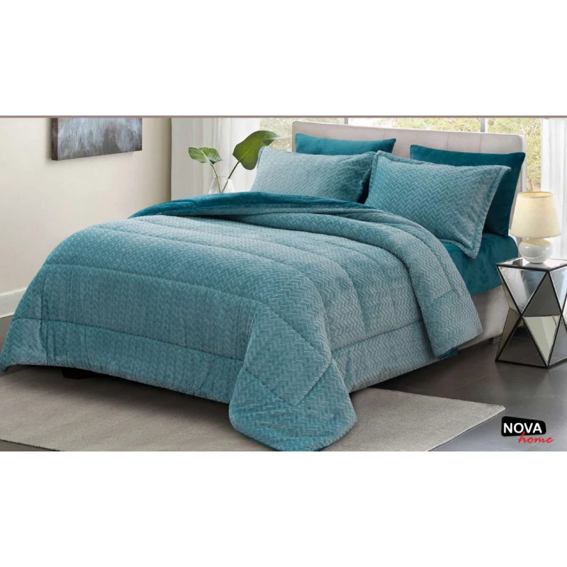 Nova Comforter 6pcs Set Doma King Petrol - نوفا هوم