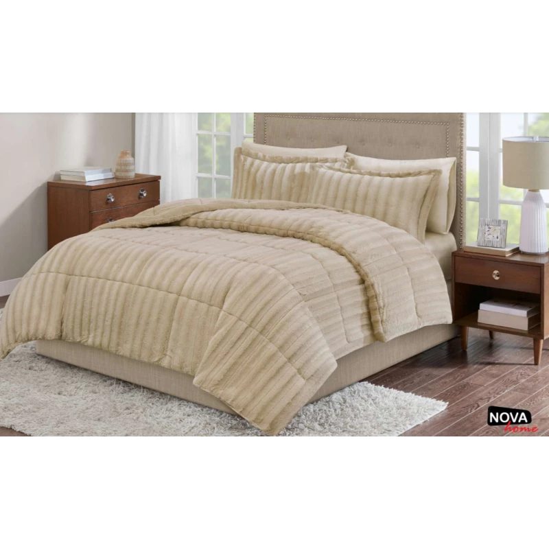 Nova Comforter 6pcs Set Solo King Beige - نوفا هوم