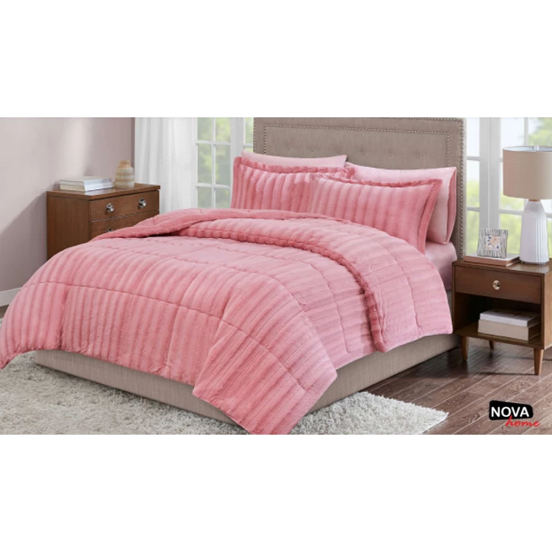 Nova Comforter 6pcs Set Solo King Pink - نوفا هوم