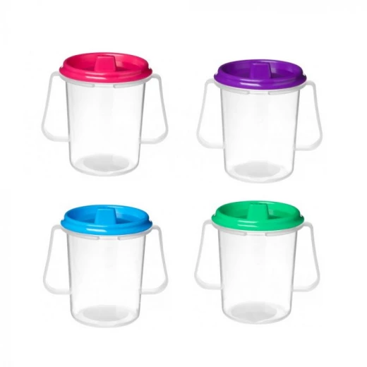 Sistema Drink cup with lid and spout 250 ml pink - سيستما - Image 2