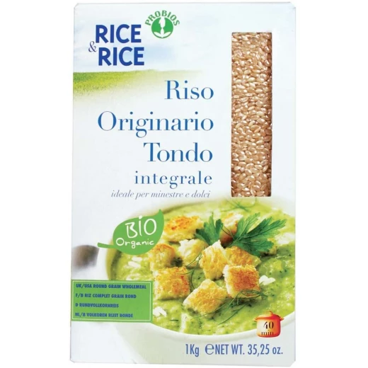 Probios Rice&Rice Originario Round Whole Grain Rice, 1 kg, Probios Rice&Rice Originario Round Whole Grain Rice, 1 kg,
