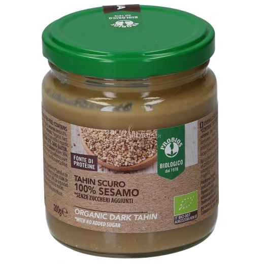 Probios IL Organic Gluten Free Dark Tahini Sesame Cream 200g Probios IL Organic Gluten Free Dark Tahini Sesame Cream 200g