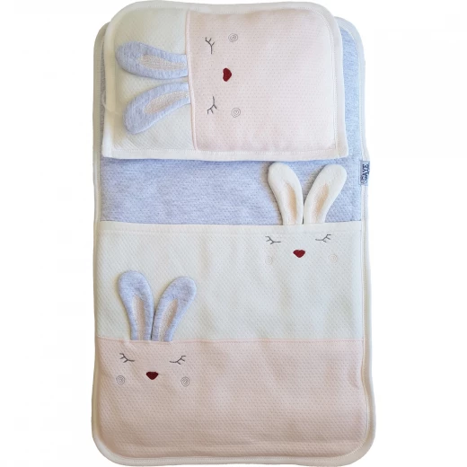 Newborn Baby Nursing Set, 3 pieces, Pink Rabbit - Image 2