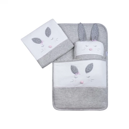 Newborn Baby Nursing Set, 3 pieces, Grey Rabbit Newborn Baby Nursing Set, 3 pieces, Grey Rabbit