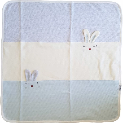 Newborn Baby Nursing Set, 3 pieces, Blue Rabbit - Image 3